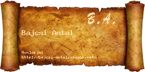 Bajcsi Antal névjegykártya