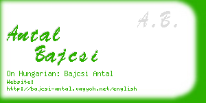 antal bajcsi business card